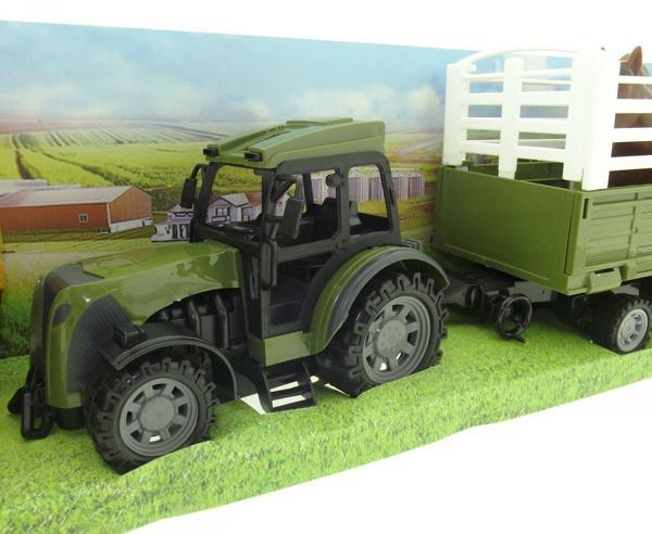 Uzaktan Kumandalı At Taşıyan Romörklü Traktör Kız Erkek Çocuk Oyuncak Eğitici Oyuncaklar - Image 1