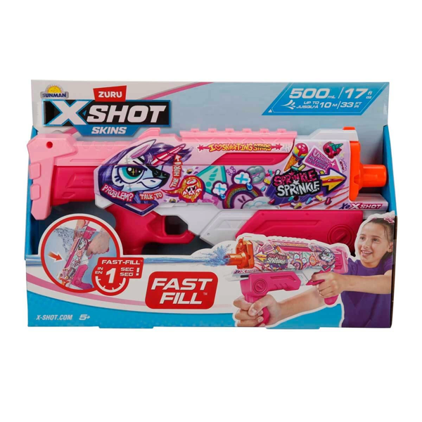 X-Shot Skins Hyperload Fast Fill Su Tabancası 34cm - S00004583 Kız Erkek Çocuk Oyuncak Eğitici Oyunc - Image 1