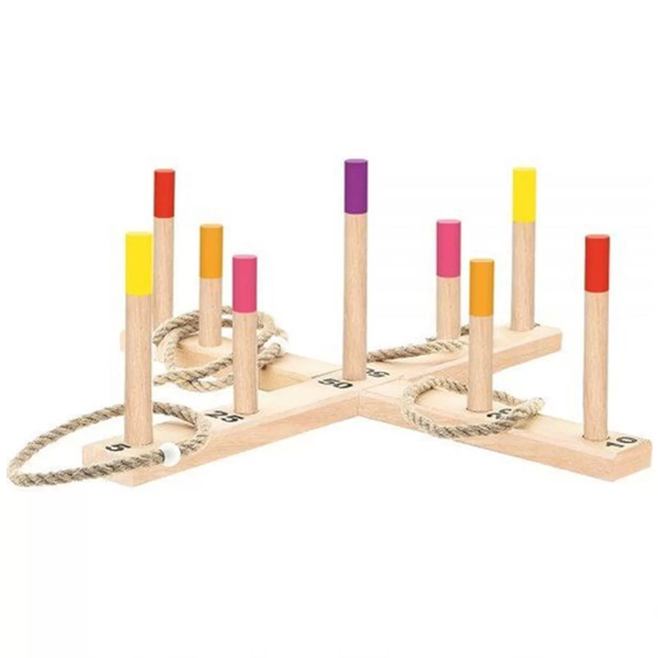 Playwood Kutuda Ahşap Halka Atma Oyunu Kız Erkek Çocuk Oyuncak Eğitici Oyuncaklar - Image 1