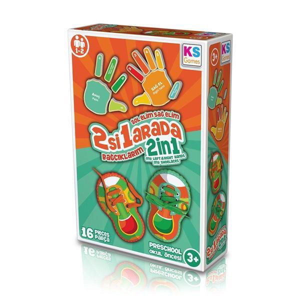 BE233 KS, Sol Elim Sağ Elim 2si1 arada Bağcıklarım / +3 yaş Kız Erkek Çocuk Oyuncak Eğitici Oyuncakl - Image 1
