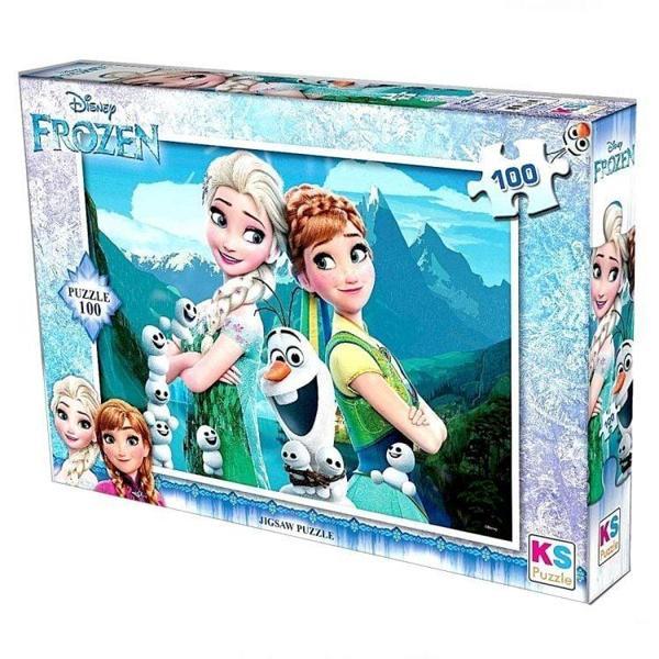 100 Parça Frozen Yapboz Kız Erkek Çocuk Oyuncak Eğitici Oyuncaklar - Image 1