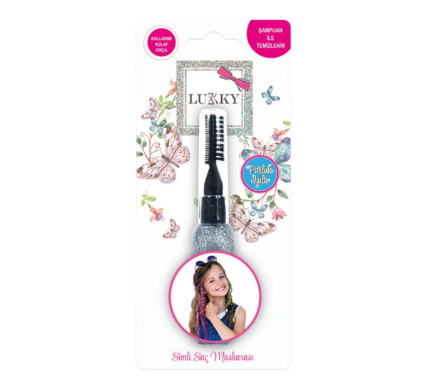 Lukky Saç Maskarası Simli Gümüş Kız Erkek Çocuk Oyuncak Eğitici Oyuncaklar - Image 1