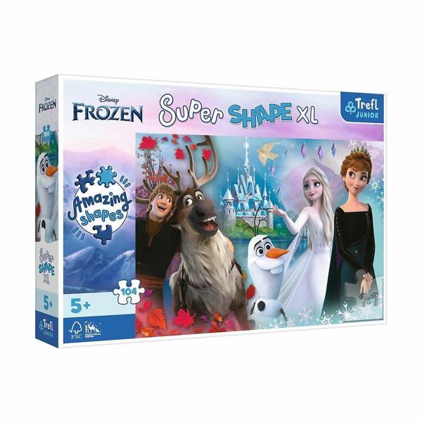 PUZZLE-50017 Frozen 104 Parça XL Çocuk Puzzle Kız Erkek Çocuk Oyuncak Eğitici Oyuncaklar - Image 1