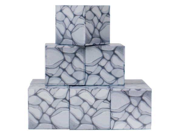 Megacraft 9 Parça Gri Taş Blok Kız Erkek Çocuk Oyuncak Eğitici Oyuncaklar - Image 1