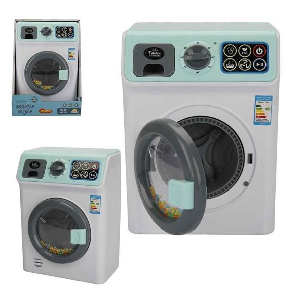 Hommy Sesli ve Işıklı Yeşil Çamaşır Makinesi Kız Erkek Çocuk Oyuncak Eğitici Oyuncaklar - Image 1