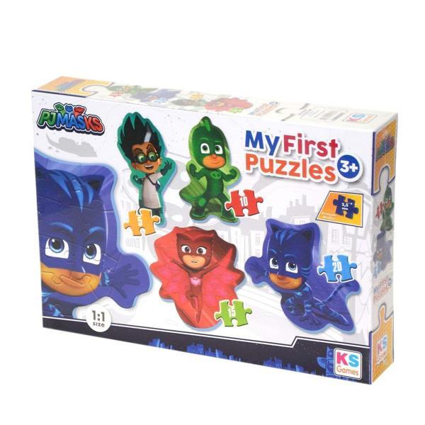 KS Pjmasks Benim İlk Yapbozum 4'ü Bir Arada Kız Erkek Çocuk Oyuncak Eğitici Oyuncaklar - Image 1