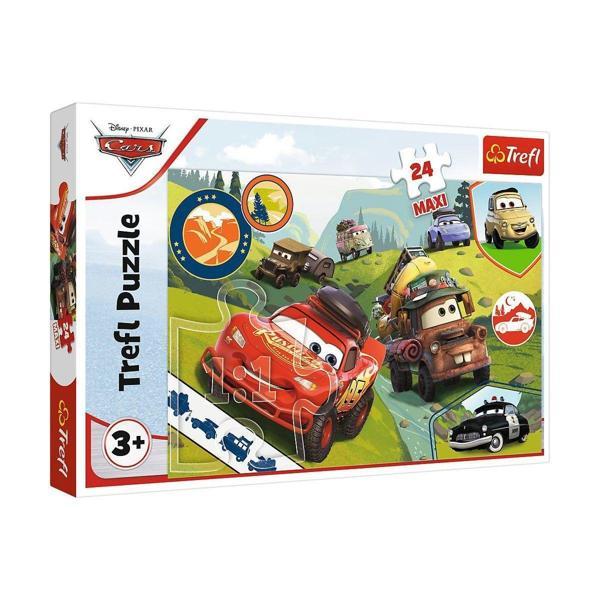 PUZZLE-14352 Maxi Disney Cars 3 24 Parça Çocuk Puzzle Kız Erkek Çocuk Oyuncak Eğitici Oyuncaklar - Image 1