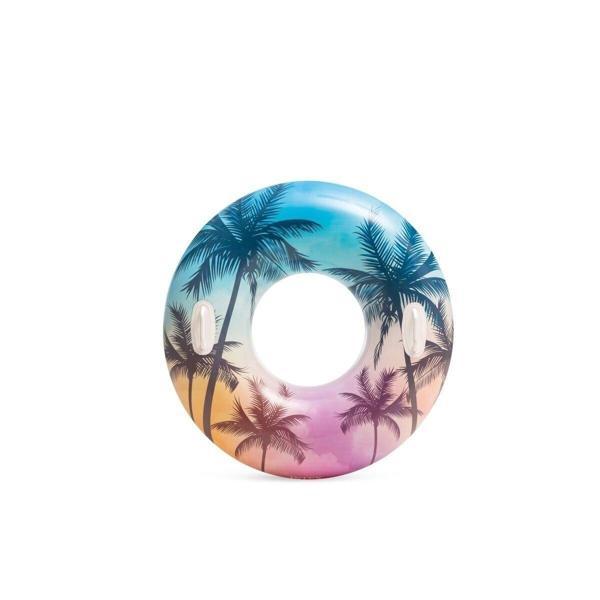 ISC58263 Intex Tutmaçlı Desenli Simit 97cm -1adet stokta olan gönderilir Kız Erkek Çocuk Oyuncak Eği - Image 1