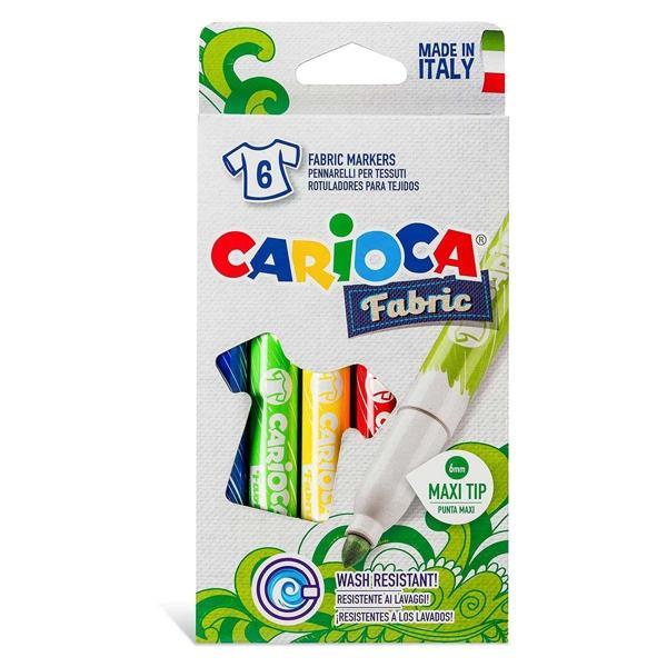 Carioca Kumaş Keçeli Boya Kalemi Maxi 6'lı Kız Erkek Çocuk Oyuncak Eğitici Oyuncaklar - Image 1