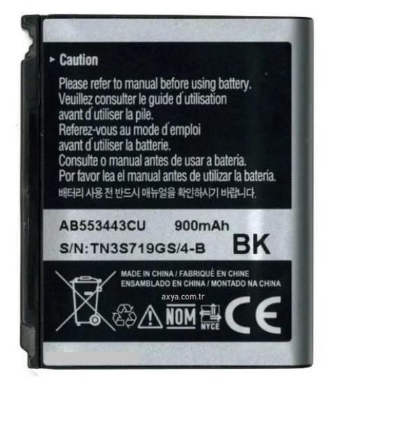 Samsung  S5233 G800 Pil Batarya AB553443CE BK - Image 1