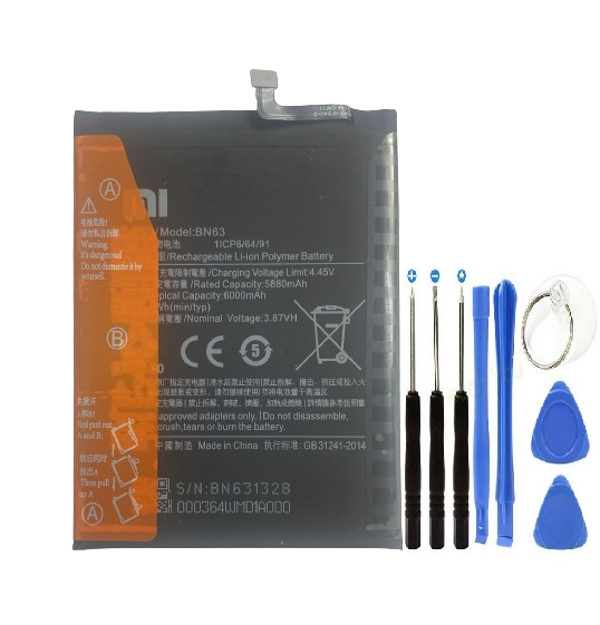 Xiaomi Redmi 10 Prime Pil Batarya BN63 + Tamir Seti - Image 1