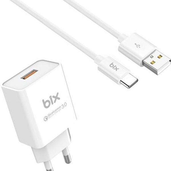 Bix BX-T18QTA 18W Hızlı Şarj Aleti ve Type-C Şarj Kablo - Image 1