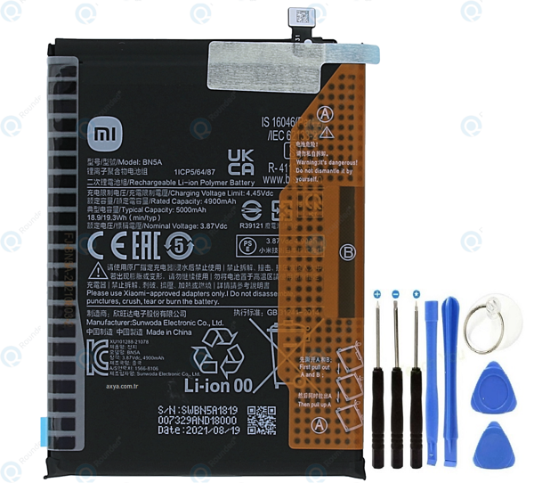 Xiaomi Redmi Note 10 5G Pil Batarya BN5A ve Tamir Set - Image 1