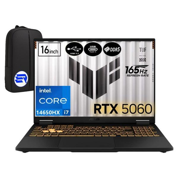 Asus Tuf Gamıng F16 FX608JMR-RV067EP11 Intel I7-14650HX 64GB Ram 2tb SSD RTX5060 16" Fhd+ 165Hz WIN11 Pro + Elektropasaj - Image 1