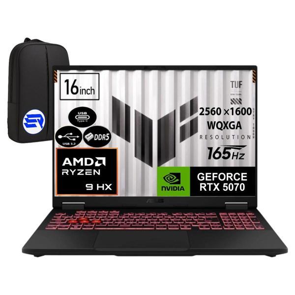Asus Tuf A16 FA608PP-QT031EP5 RTX5070 Ryzen 9 8940HX 64GB Ram 512GB SSD 16 Inç Wqxga 165Hz WIN11 Pro + Elektropasaj Çant - Image 1