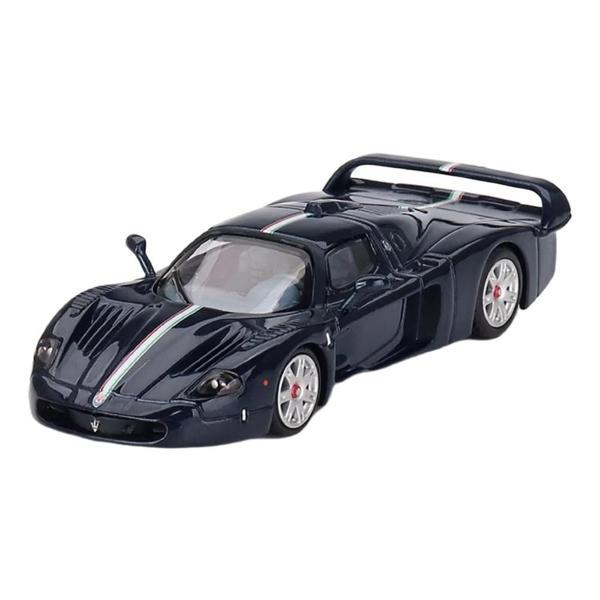 BBR 1:64 Maserati MC12 Stradale Blue Metallic w/ Stripe - Image 1