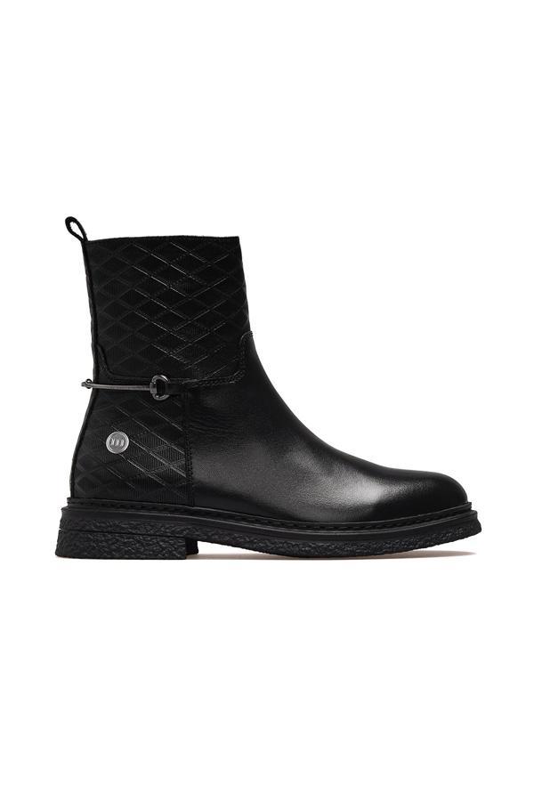 Kadın Hakiki Deri Casual Günlük Bot 25k D25kb-8585 Z Siyah - Image 1