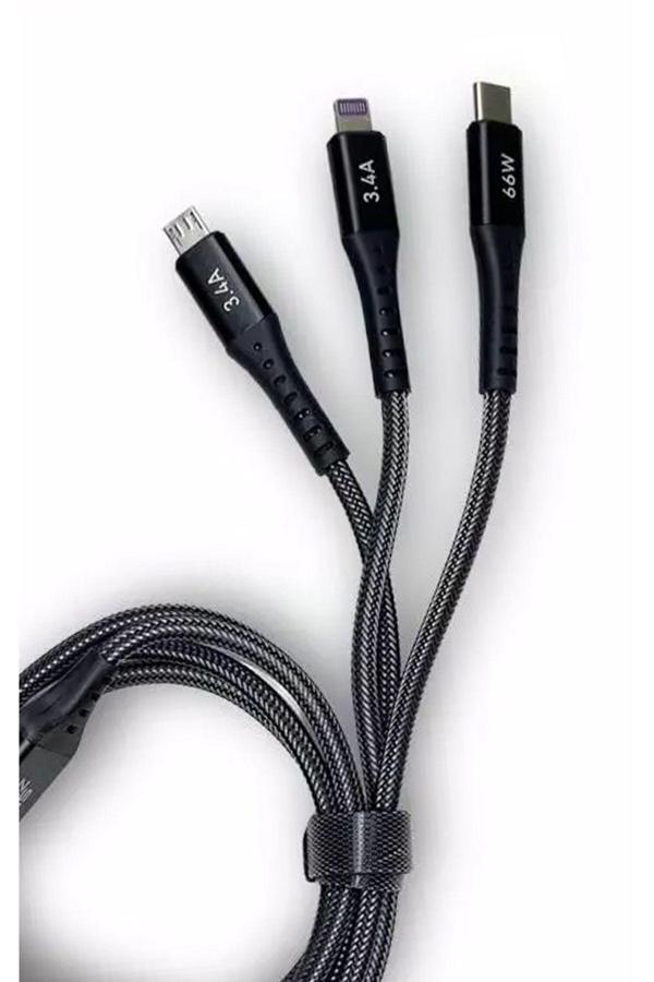 Poco M4 Pro Şarj Kablosu 3in1 - Image 1