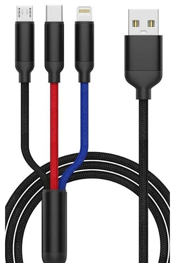 Vivo Y27 Y31 Y31s Y33s Y33T Y35 Y36 Şarj Kablosu 3in1 Hasır Sy-3in1 - Image 1