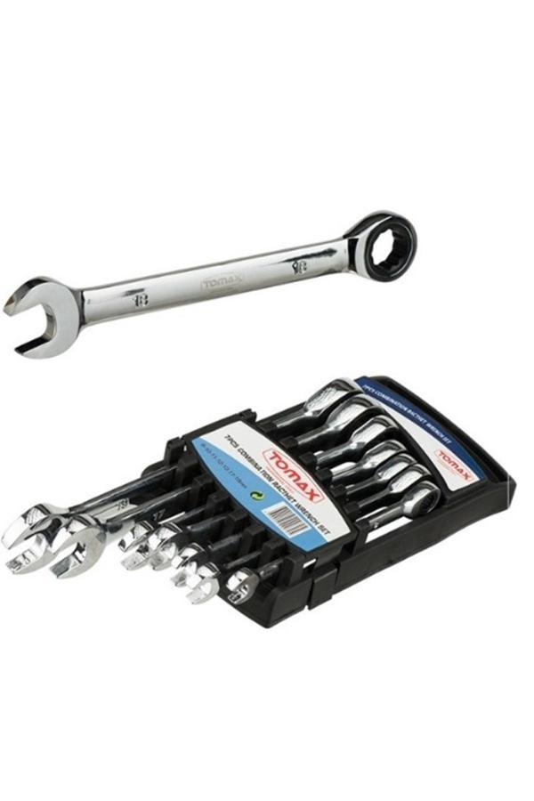 TomaxCırcır Kombine Anahtar Takımı 8-10-11-12-13-17-19 Mm Seti - Image 1