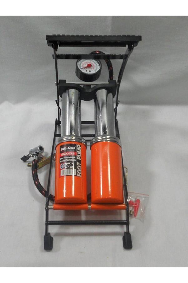Bul-MaxBulmax Çift Pistonlu Basınç Göstergeli Ayak Hava Pompası Bmx-679 - Image 1