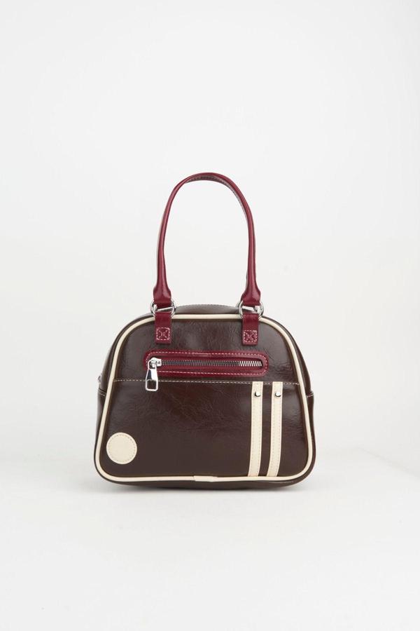 Kadın Acı Kahve Retro Spor Ayarlanabilir Askılı Fermuar Kapama El Kol Ve Omuz Çantası - Image 1