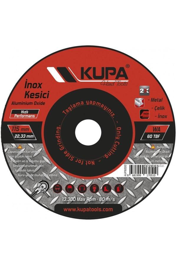 KupaInox Metal Çelik Kesme Taşı Daire Testere 115 Mm.1 Adet - Image 1
