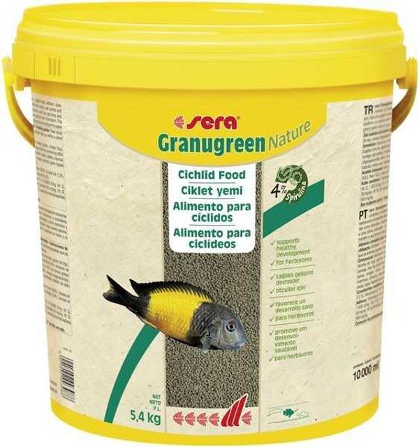 Sera Granugreen 500 gr (Açık) Balık Yemi Bitkisel Skt :05/2028 Orjinal Kovadan Bölme  - Image 1