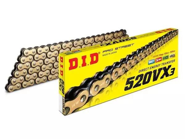 Did 520-114Vx3 2000-2004 Suzuki VL 250 Intruder Uyumlu Zincir Vx3 Xring Gold (Sarı) Renk - Image 1