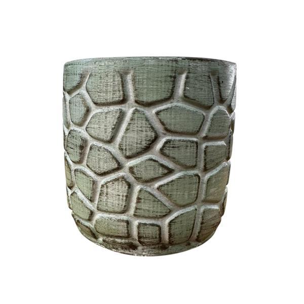 Bitki Tasarımı Ev dekorasyon Yeşil Eskitme Yonca Beton Saksı Çiçeklik Saksılık - Image 1