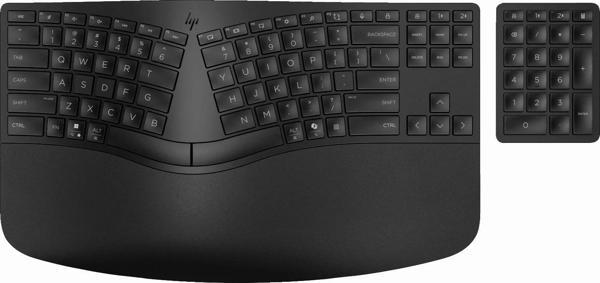 HP 960 Ergonomik Bluetooth Kablosuz Klavye Siyah 7E755AA - Image 1