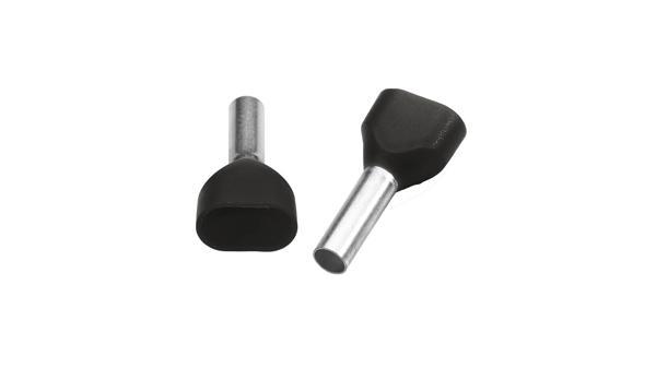Tbloc IES 2X6,0/14 Siyah Çift Girişli Yüksük İzoleli A Norm 100'lü Paket - Image 1
