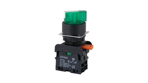 Tbloc SSP-2O Yeşil 1-0-2 Kalıcı Mandal Buton 220V - Image 1