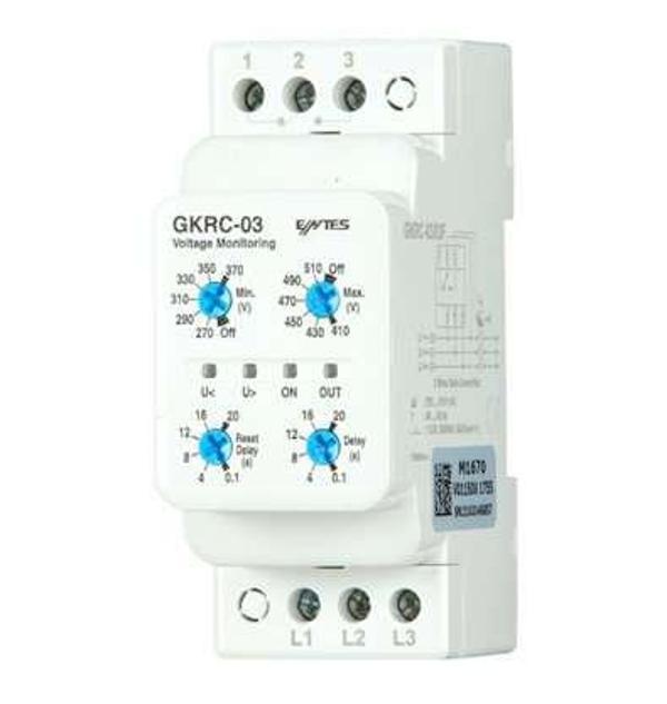 Entes M1670 GKRC-03 Nötrsüz Aşırı, Düşük Gerilim Koruma Rölesi DIN2 - Image 1