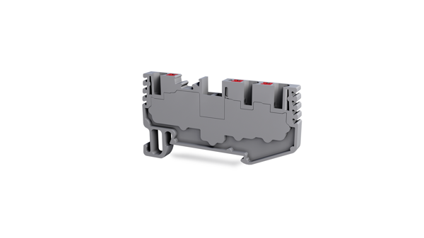 Tbloc PFT 2,5 1X2 Gri Push-İn 1 Giriş 2 Çıkış Klemens 10'lu Paket - Image 1