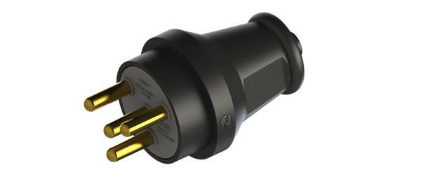 Ne-Ad 4005 3X25A Kauçuk Trifaze Erkek Fiş - Image 1