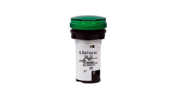 Tbloc SIL22-220 Yeşil Sinyal Lambası Led 220V - Image 1