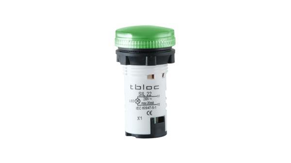 Tbloc SIL22-24 Yeşil Sinyal Lambası Led 24V - Image 1