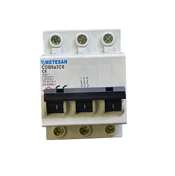 Metesan 3X6A 3kA C Otomatik Sigorta - Image 1