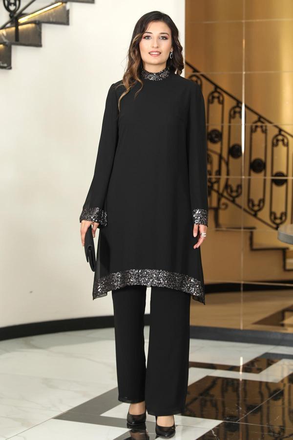 Şifon Umay Büyük Beden Tesettür Takım - Image 1