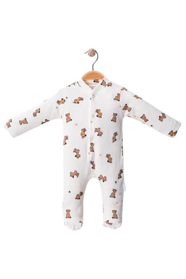 Celira Beyaz Tulum Köpekli Patikli 3 Ay,6 Ay,9 Ay Unisex - Image 1