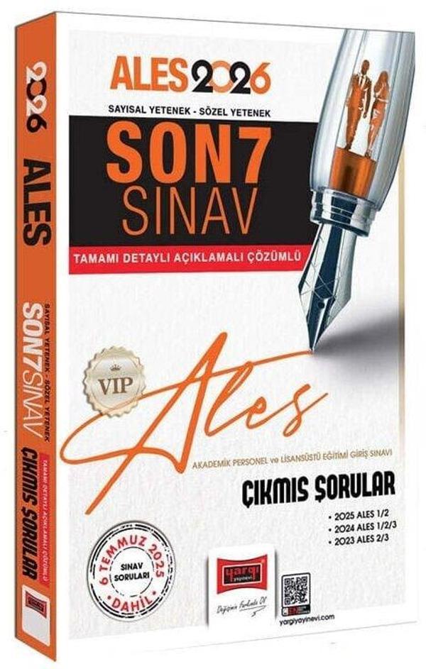 Yargı 2026 ALES VIP Çıkmış Sorular Son 7 Sınav Çözümlü Yargı Yayınları - Yargı Yayınları - Image 1