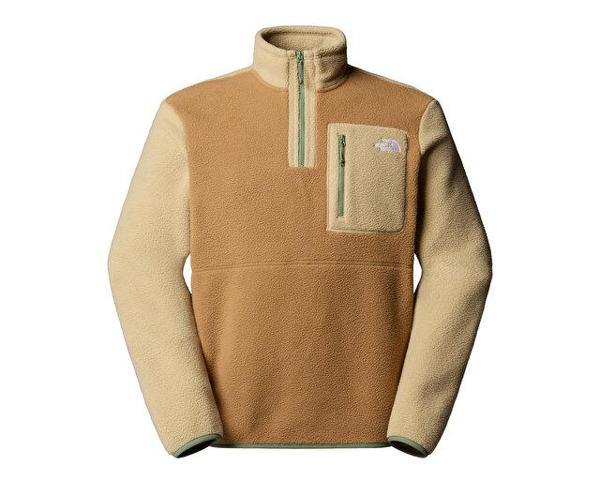The North Face M Yumiori 1/4 Zip Erkek Outdoor Çeyrek Fermuarlı Polar Ceket NF0A883SEVO1 Kahverengi - Image 1