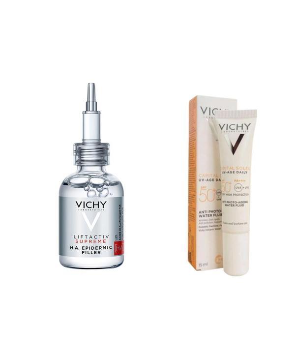 Vichy Liftactiv Supreme H.A Epidermic Filler Serum 30ml + Uv Age Daily Spf 50 15ml - Image 1