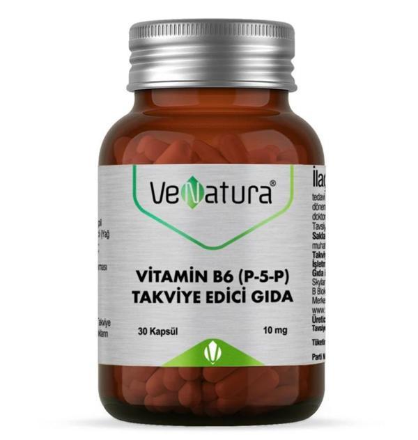 Venatura Vitamin B6 ( P-5-P) Takviye Edici Gıda 10 Mg 30 Kapsül - Image 1