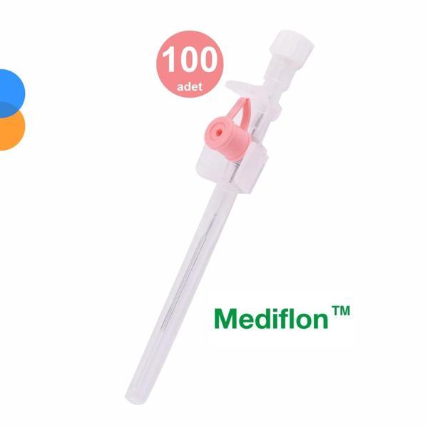 Mediflon Branül (İntraket) Pembe 20G 100 lü Kutu - Image 1