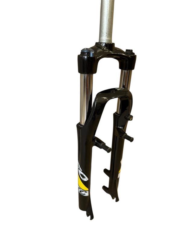 ZOOM M/LO 26" Jant Kilitli Bisiklet Maşası 1-1/8 QR Amortisörlü Maşa V-fren Disk Fren Uyumlu Siyah Sarı - Image 1