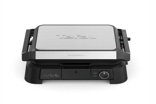 Tefal SuperGrill 3in1 4 Porsiyon Kapasiteli 2000 Watt Barbekü Izgara ve Tost Makinesi - Inox - Image 1