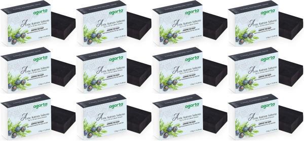 Agarta El Yapımı Doğal Sabun 150GR Ardıç Katranı (12 Li Set) - Image 1