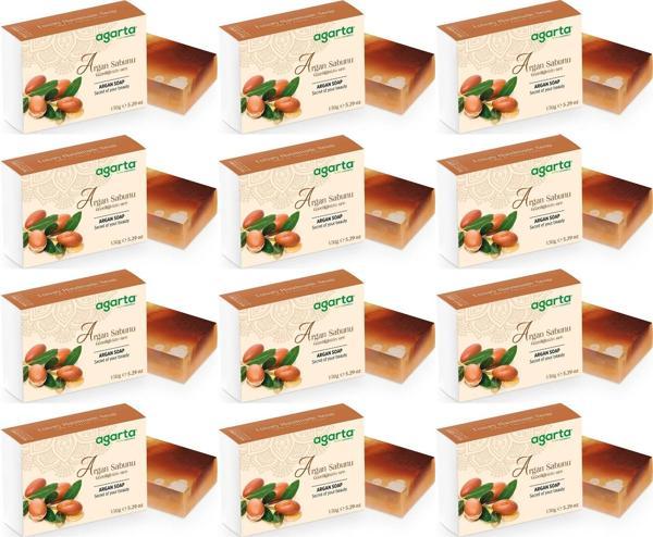 Agarta El Yapımı Doğal Sabun 150GR Argan (12 Li Set) - Image 1